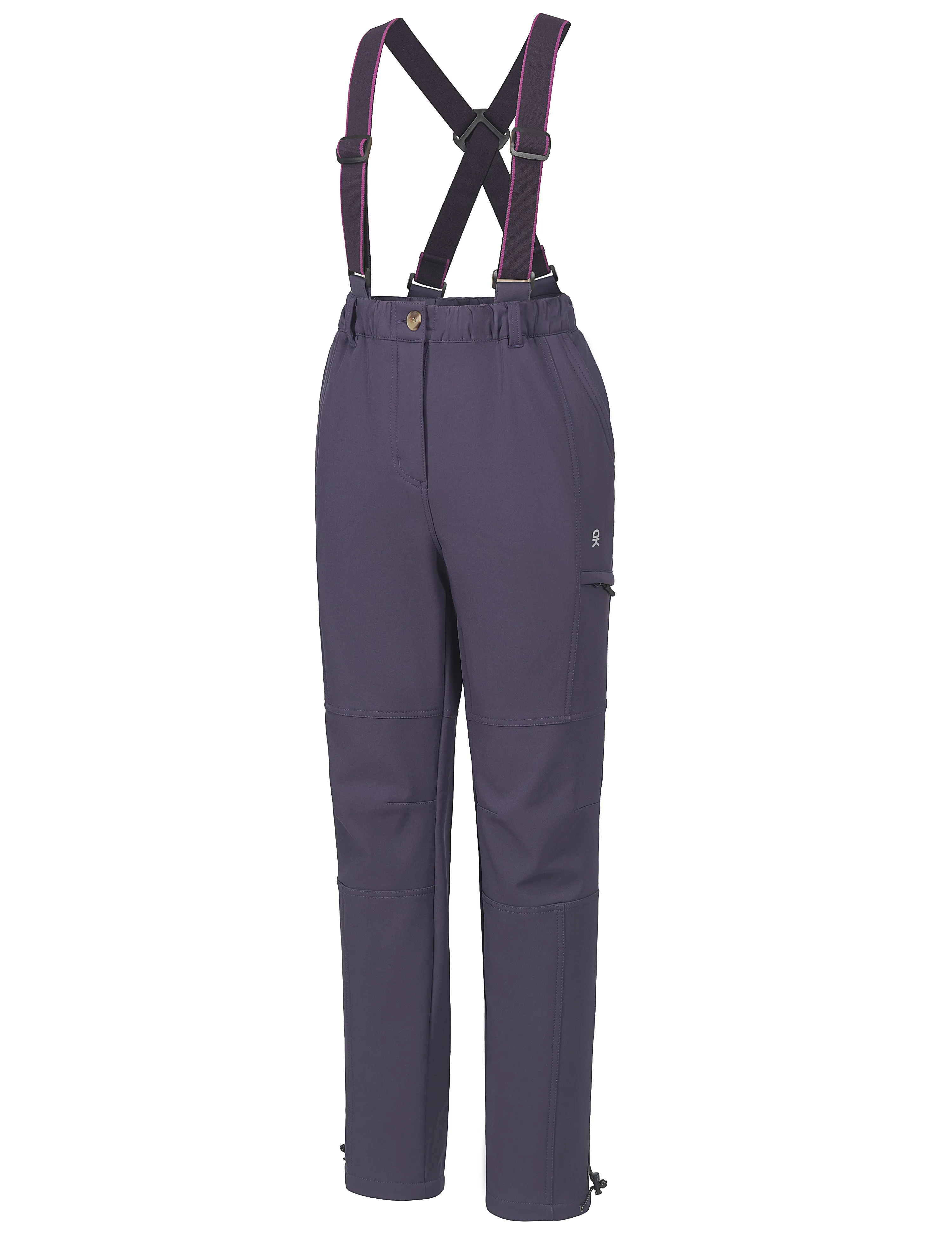 Women's Ski Bibs Insulated Water Resistant Windproof Snow Pants with Adjustable Suspenders