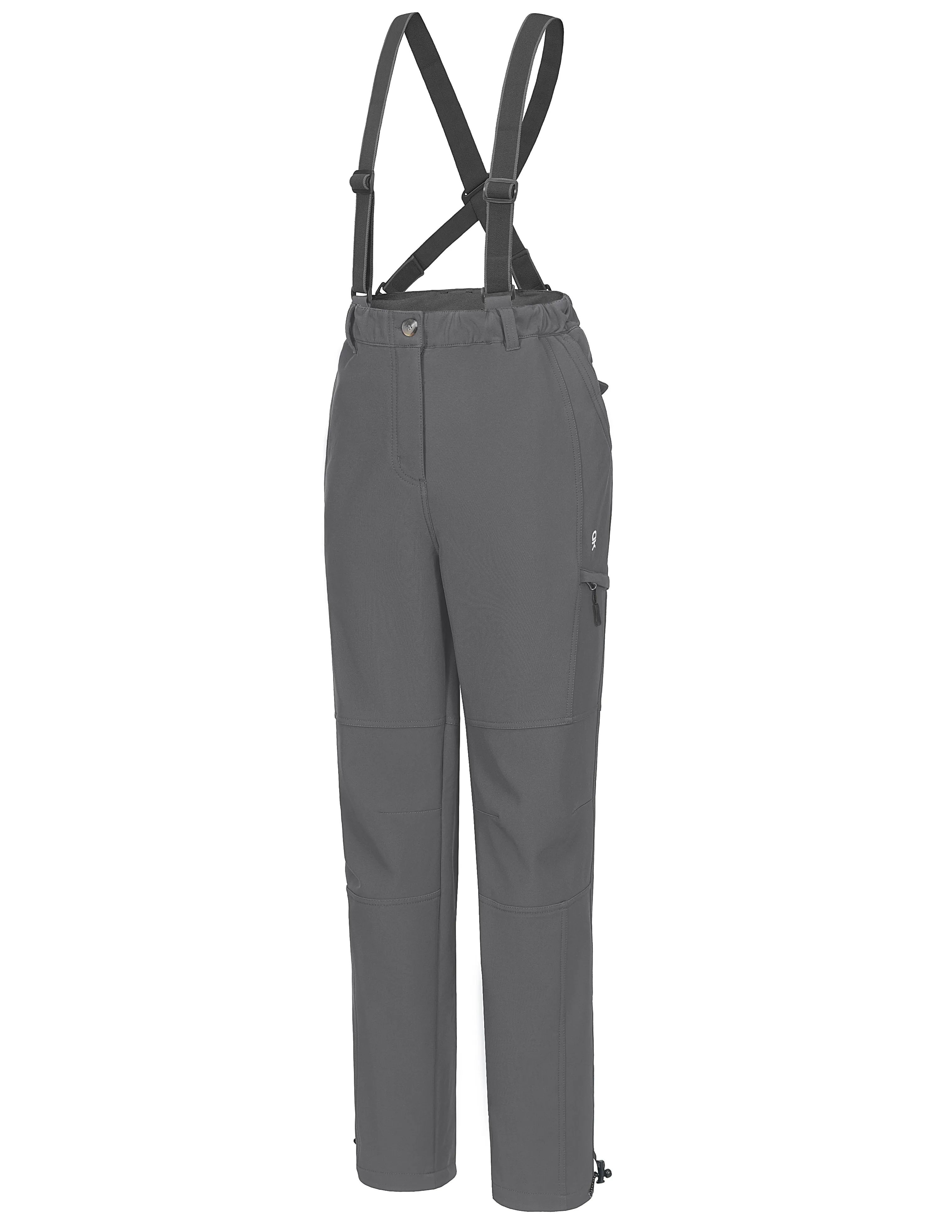Women's Ski Bibs Insulated Water Resistant Windproof Snow Pants with Adjustable Suspenders