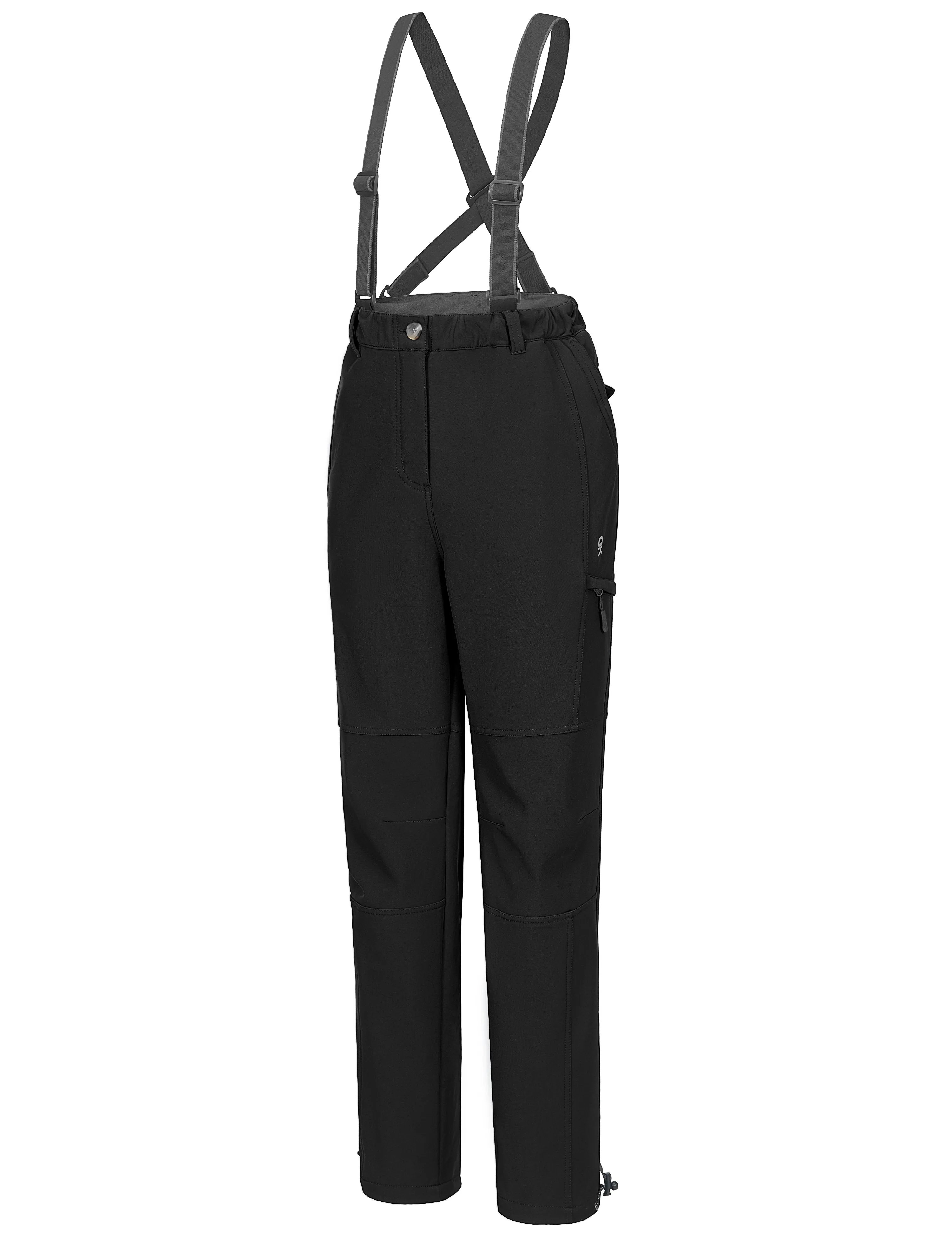 Women's Ski Bibs Insulated Water Resistant Windproof Snow Pants with Adjustable Suspenders